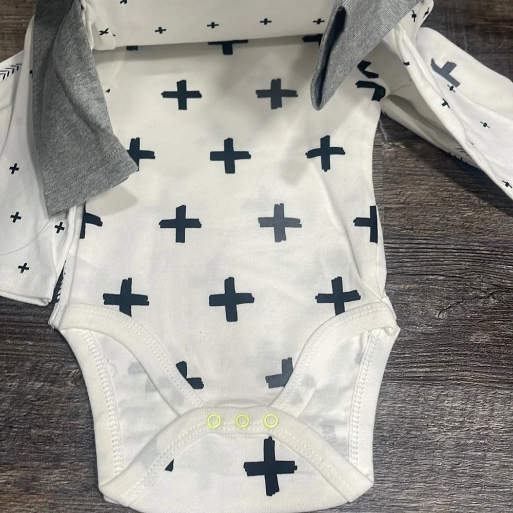 4 pc cloud island baby bodysuit